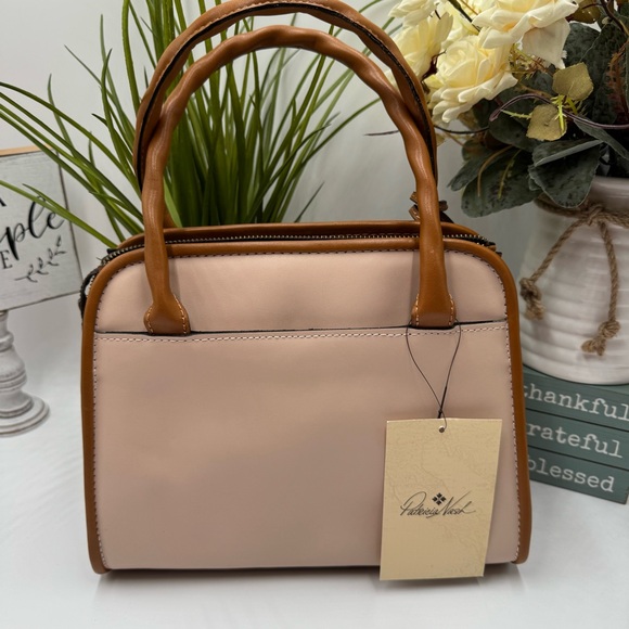 Patricia Nash Parisian Floral Small Paris Satchel + Crossbody Strap - Picture 10 of 10